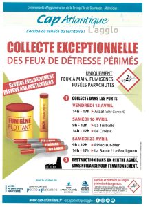 Lire la suite à propos de l’article Collecte des feux de détresse périmés le samedi 23 avril