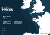Parcours de la Solitaire du Figaro entre Caen et Piriac sur Mer