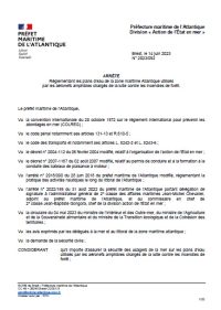 Arrêté de la Préfecture Maritime de l&rsquo;Atlantique ouvrant de nouvelles zones d&rsquo;écopage pour les Canadairs
