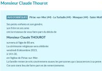 Décès de Claude THOUROT – Président de Nautisme en Pays Blanc