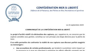 Lire la suite à propos de l’article Communiqué de la confédération mer et liberté concernant la déclaration de captures